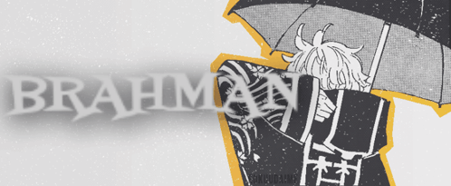 Black And White Person Holding Umbrella Brahman GIF