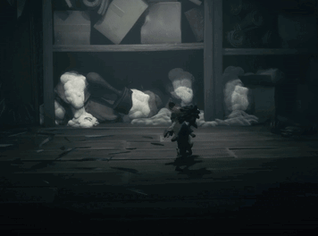 Black And White Person In Room GIF