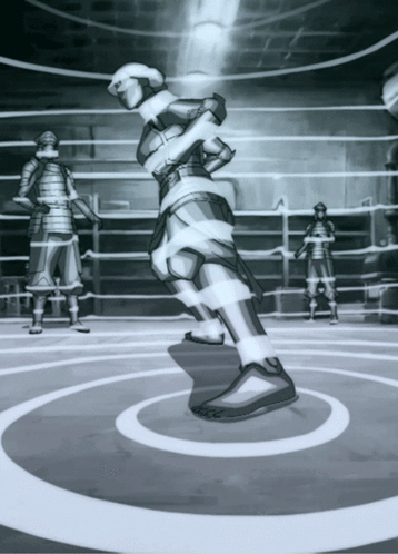 Black And White Person Standing In Ring GIF