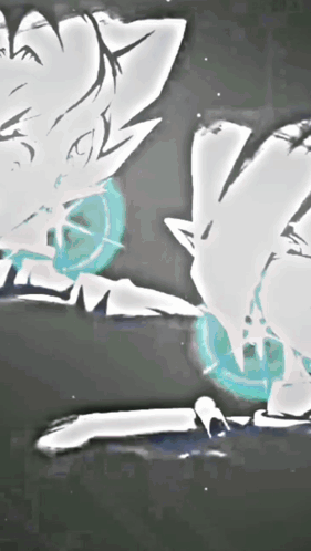 Black and White Person with Blue Circle