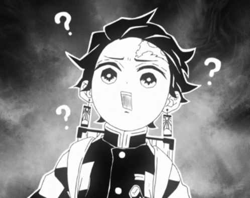 Black and White Person with Question Mark