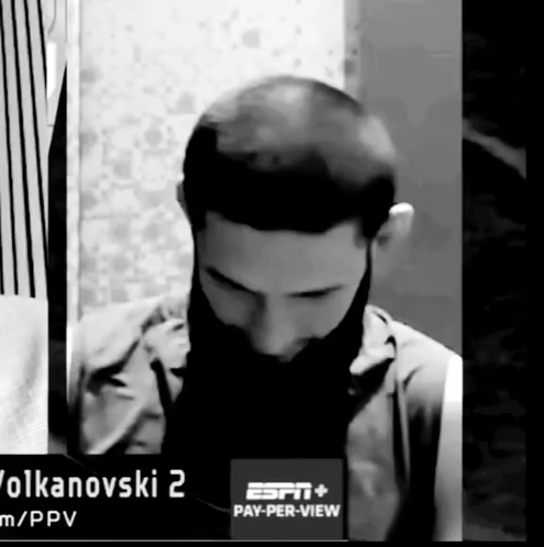 Black and White Photo Man Saying Volkanovski 2