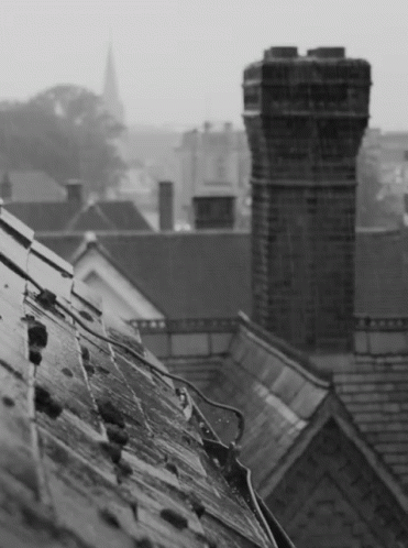 Black And White Photo Of Building Roof GIF
