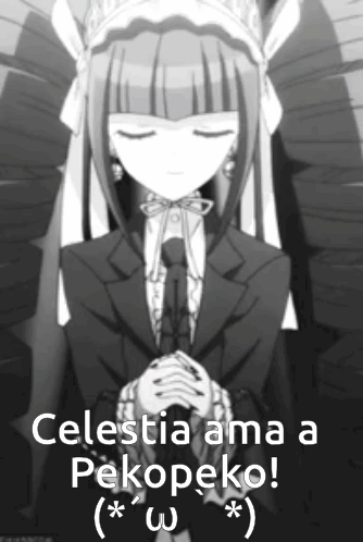 Black And White Photo Of Girl Celestia Ama A Pekopeko GIF