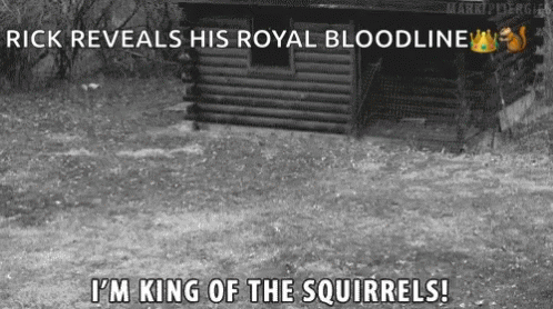 Black and White Photo of Log Cabin Rick Reveals His Royal Bloodline