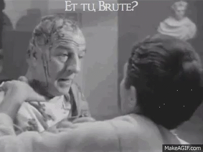 Black and White Photo of Man and Woman Et Tu Brute