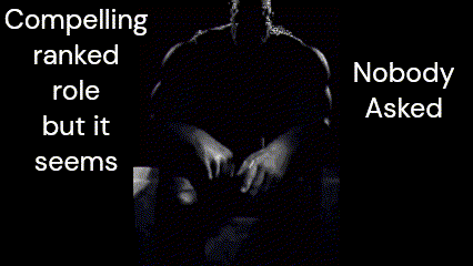 Black and White Photo of Man Saying Compelling Ranked Role But It Seems