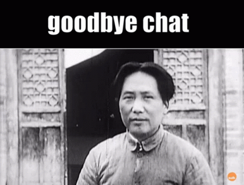 Black And White Photo Of Man Saying Goodbye Chat GIF
