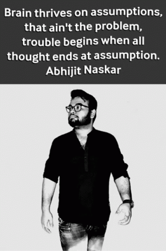Black And White Photo Of Man With Quote By Abhijit Naskar GIF