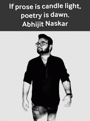 Black and White Photo of Man With Quote From Abhijit Naskar