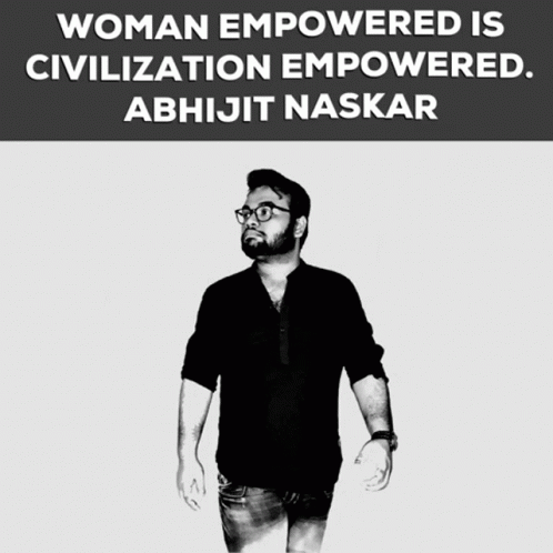 Black And White Photo Of Man Woman Empowered Is Civilization Empowered GIF