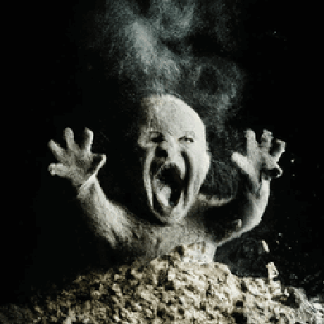 Black and White Photo of Screaming Baby