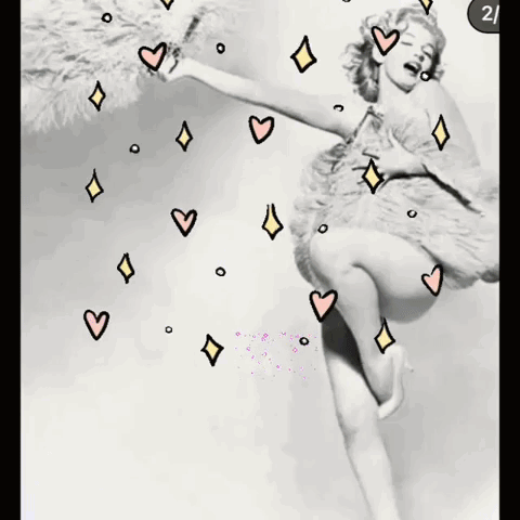 Black and White Photo of Woman With Hearts and Diamonds