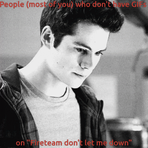 Black and White Photo of Young Man With Caption People Most of You