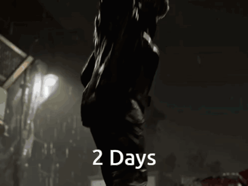Black and White Photo Saying 2 Days