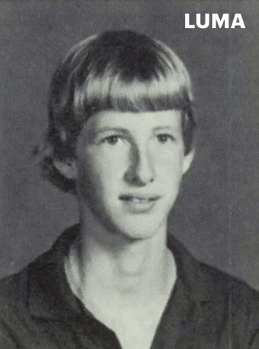 Black and White Photo Young Man Luma