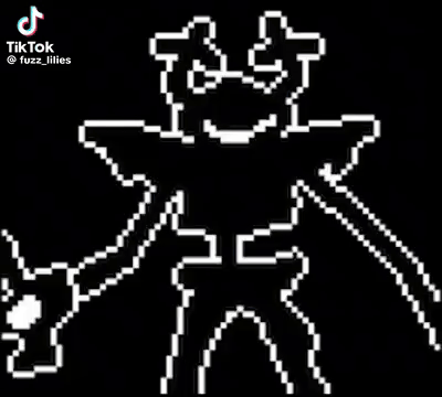 Black And White Pixel Art Cartoon Character Holding Sword GIF