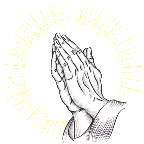 Black and White Praying Hand