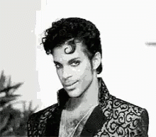 Black And White Prince In Suit And Necklace GIF