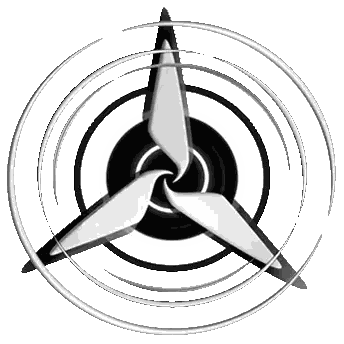 Black and White Propeller Drawing