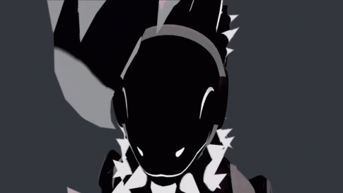 Black And White Protogen Licking Screen GIF