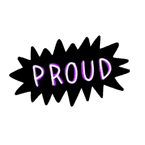 Black And White Proud Sign