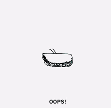 Black and White Purse Saying Oops