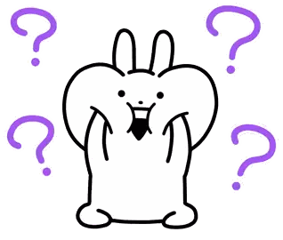 Black and White Rabbit With Heart Head