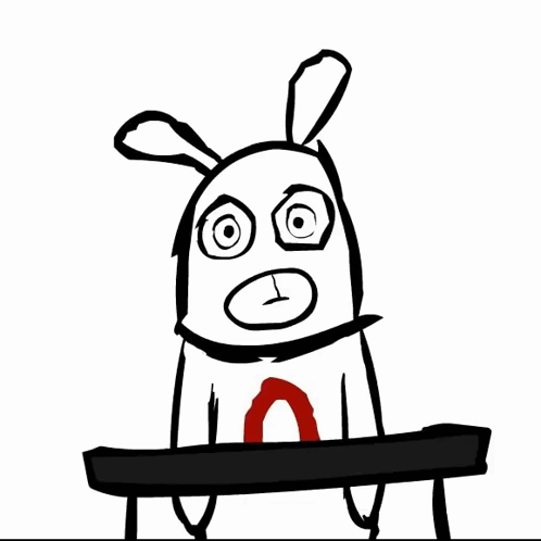 Black and White Rabbit With Red Circle Neck