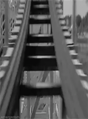 Black And White Roller Coaster GIF