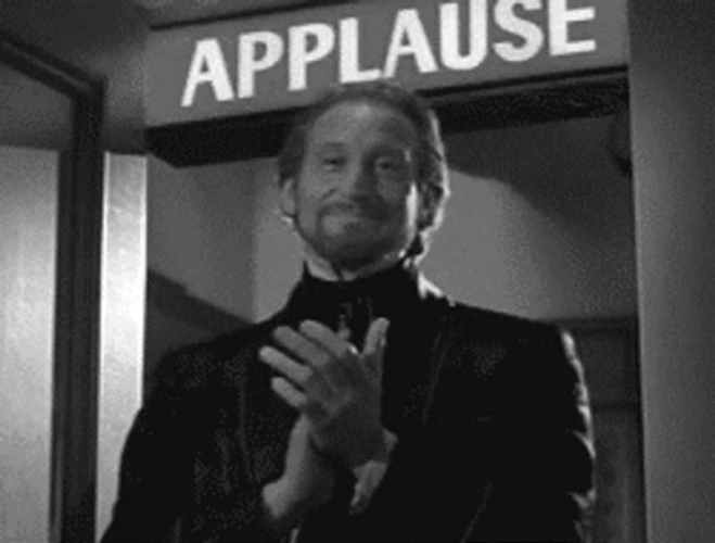 Black And White Round Of Applause GIF