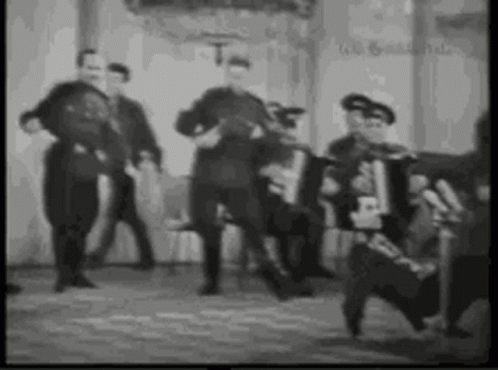 Black And White Russian Dance GIF
