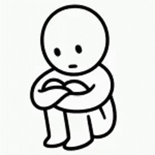 Black and White Sad Man