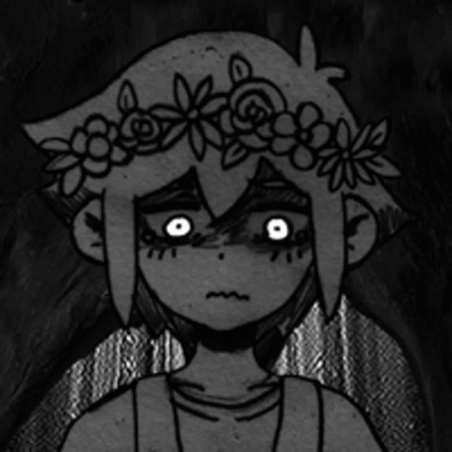 Black And White Sad Omori GIF