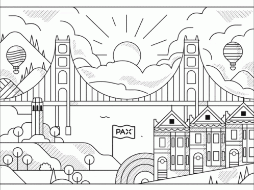 Black and White San Francisco Pax Sign