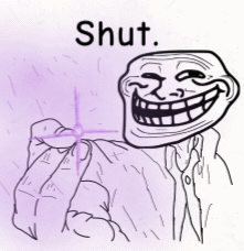 Black and White Screaming Person Saying You