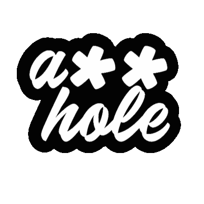 Black and White Sign Saying Xxx Hole