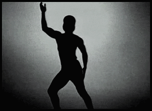 Black and White Silhouette Man Arm Up