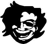 Black and White Silhouette of Funny Face