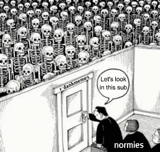Black And White Skeleton Wave Meme GIF