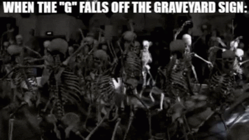 Black and White Skeletons Dancing