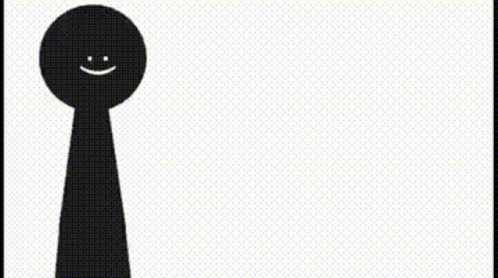 Black and White Smiley Person Saying No