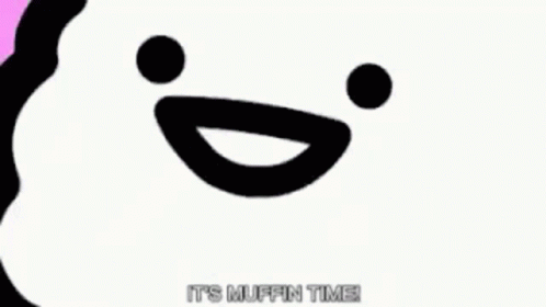 Black and White Smiling Cartoon Character