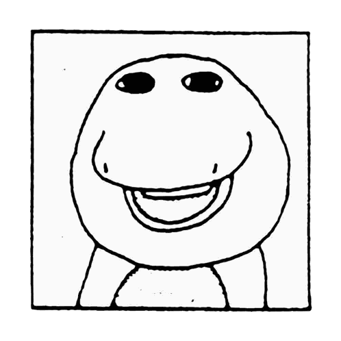 Black and White Smiling Frog