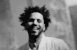 Black And White Smiling J Cole GIF