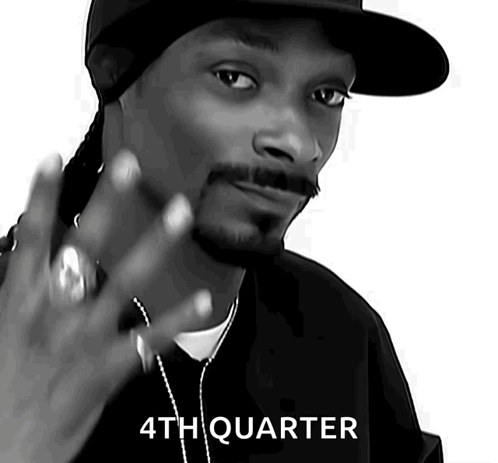 Black And White Snoop Dogg With 4Th Quarter GIF