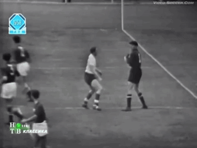 Black and White Soccer Game 1950