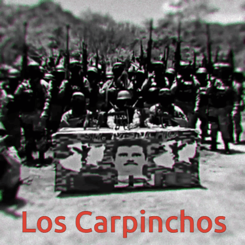 Black and White Soldiers Saying Los Carpinchos