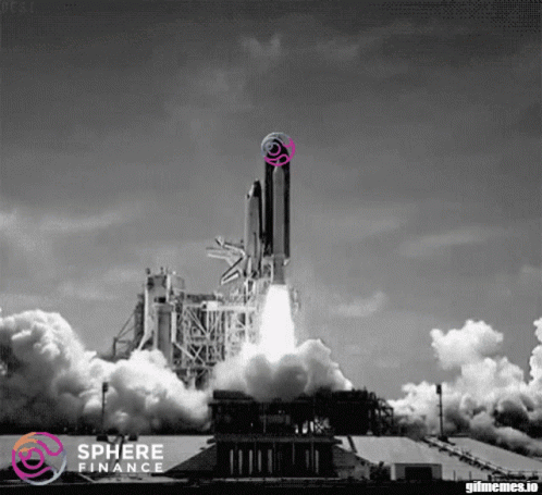 Black and White Space Shuttle Launch Sphere Finance