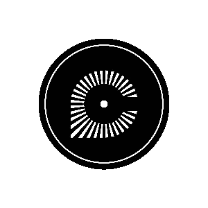 Black and White Spiral Circle